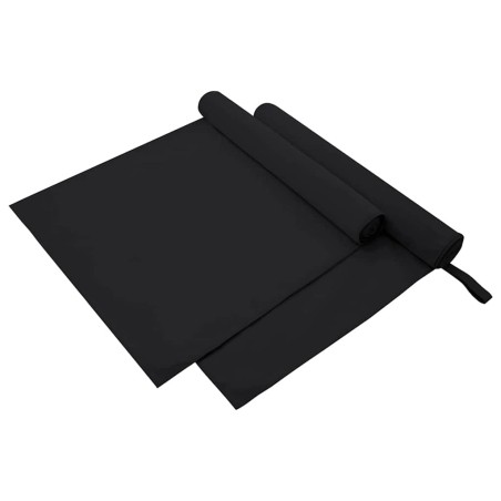 Serviettes de sport 2 pcs Noir 180 x 90 cm 519420519420