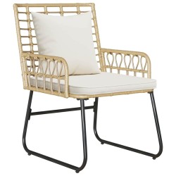 Ensemble de salle à manger pour jardin 3 pcs Marron et Crème 519424519424