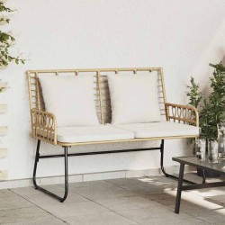 Banc de jardin Marron et Crème polyrotin 519427519427