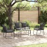 Ensemble de salle à manger pour jardin 3 pcs Noir et anthracite 519430519430
