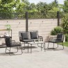 Ensemble de salle à manger pour jardin 3 pcs Noir et anthracite 519430519430