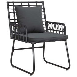 Ensemble de salle à manger pour jardin 3 pcs Noir et anthracite 519430519430