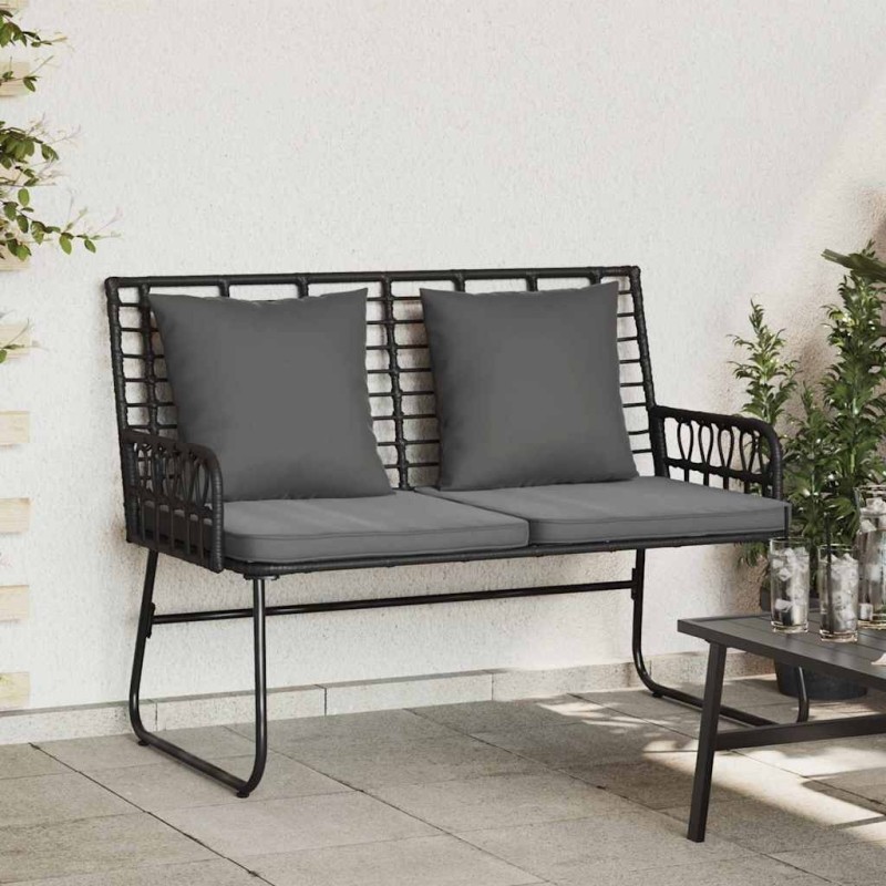 Banc de jardin Noir et anthracite polyrotin 519431519431