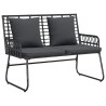 Banc de jardin Noir et anthracite polyrotin 519431519431