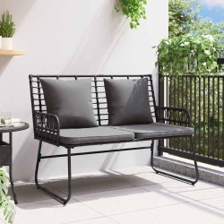 Banc de jardin Noir et anthracite polyrotin 519431519431