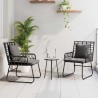 Ensemble de salle à manger pour jardin 3 pcs Noir et anthracite 519432519432