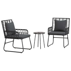 Ensemble de salle à manger pour jardin 3 pcs Noir et anthracite 519432519432