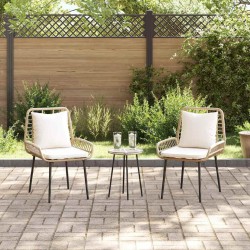 Ensemble de salle à manger pour jardin 3 pcs Marron et Crème 519434519434