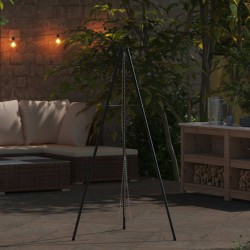 Trépied de Feu de Camp Noir 92 x 92 x 151,5 cm Acier 519438519438