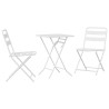 Ensemble bistro de jardin 3 pcs Blanc Acier 519444519444