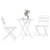 Ensemble bistro de jardin 3 pcs Blanc Acier 519444519444