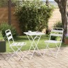 Ensemble bistro de jardin 3 pcs Blanc Acier 519444519444