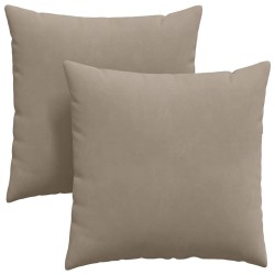 Coussins de canapé 2 pcs Taupe 80 x 80 cm tissu 519495519495