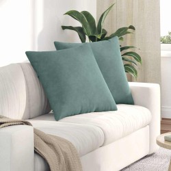 Coussins de canapé 2 pcs Vert Mer 80 x 80 cm 519498519498