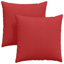 Coussins de canapé 2 pcs Rouge 80 x 80 cm tissu 519501519501
