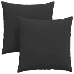 Coussins de canapé 2 pcs Noir 80 x 80 cm tissu 519502519502