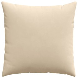 Coussins de canapé 2 pcs Crème 80 x 80 cm tissu 519503519503
