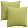 Coussins de canapé 2 pcs Vert clair 80 x 80 cm tissu 519514519514