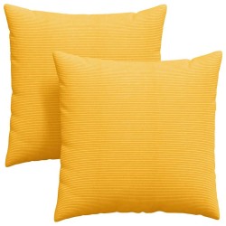 Coussins de canapé 2 pcs Jaune clair 60 x 60 cm 519516519516