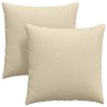 Coussins de canapé 2 pcs Crème 80 x 80 cm tissu 519517519517