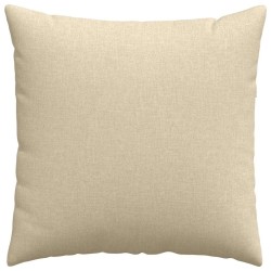 Coussins de canapé 2 pcs Crème 80 x 80 cm tissu 519517519517