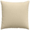 Coussins de canapé 2 pcs Crème 80 x 80 cm tissu 519517519517