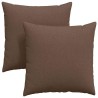 Coussins de canapé 2 pcs Marron 80 x 80 cm tissu 519520519520