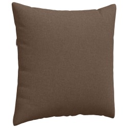 Coussins de canapé 2 pcs Marron 80 x 80 cm tissu 519520519520
