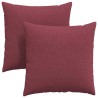 Coussins de canapé 2 pcs Bordeaux 80 x 80 cm tissu 519521519521
