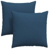 Coussins de canapé 2 pcs Bleu 80 x 80 cm tissu 519525519525