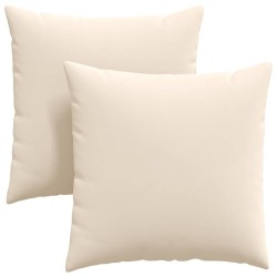 Coussins de canapé 2 pcs Beige 60 x 60 cm tissu 519528519528