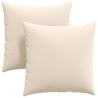 Coussins de canapé 2 pcs Beige 60 x 60 cm tissu 519528519528
