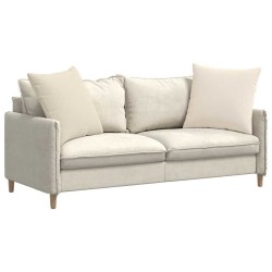 Coussins de canapé 2 pcs Beige 60 x 60 cm tissu 519528519528