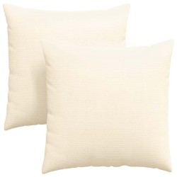 Coussins de canapé 2 pcs Crème 60 x 60 cm 519530519530