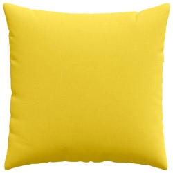 Coussins de canapé 2 pcs Jaune clair 80 x 80 cm tissu 519532519532