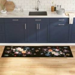 Tapis de Cuisine Noir 180 x 60 cm Velours 519592519592