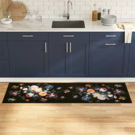 Tapis de Cuisine Noir 180 x 60 cm Velours 519592519592