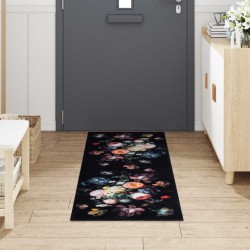 Tapis de Cuisine Noir 180 x 60 cm Velours 519592519592