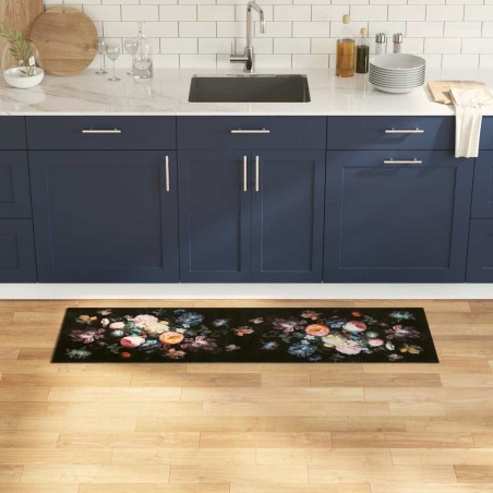 Tapis de Cuisine Noir 150 x 45 cm Velours 519595519595