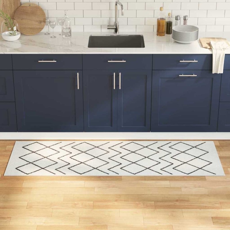 Tapis de Cuisine Blanc 180 x 60 cm Velours 519622519622