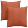 Coussins de canapé 2 pcs Rouge orange 80 x 80 cm 519636519636