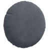 Coussins de siège 2 pcs Gris foncé Ø30 x 13 cm Velours 519637519637