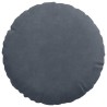 Coussins de siège 2 pcs Gris foncé Ø30 x 13 cm Velours 519637519637