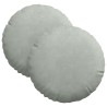 Coussins de siège 2 pcs Gris clair Ø30 x 13 cm Velours 519638519638