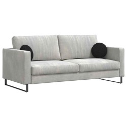 Coussins de siège 2 pcs Noir Ø30 x 13 cm tissu 519639519639