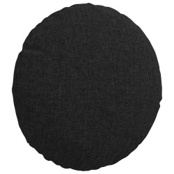 Coussins de siège 2 pcs Noir Ø30 x 13 cm tissu 519639519639