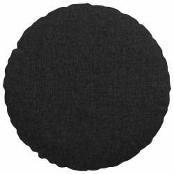 Coussins de siège 2 pcs Noir Ø30 x 13 cm tissu 519639519639