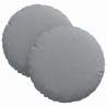 Coussins de siège 2 pcs Gris clair Ø30 x 13 cm tissu 519642519642