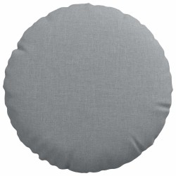 Coussins de siège 2 pcs Gris clair Ø30 x 13 cm tissu 519642519642