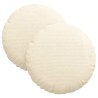 Coussins de siège 2 pcs Crème Ø30 x 13 cm 519644519644